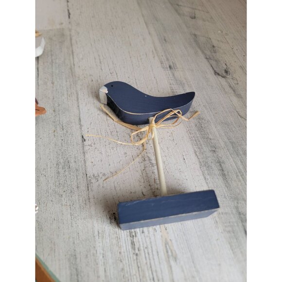 Wooden bird house vintage hanging spring set flower decor - Picture 4 of 8